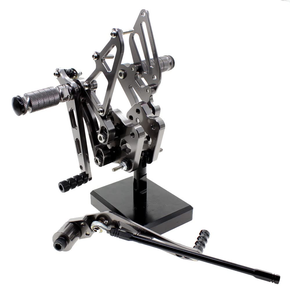 Estriberas Retrasadas Pedal reposapiés ajustables Suzuki GSXR600 GSXR750 2006 2007 2008 2009 2010