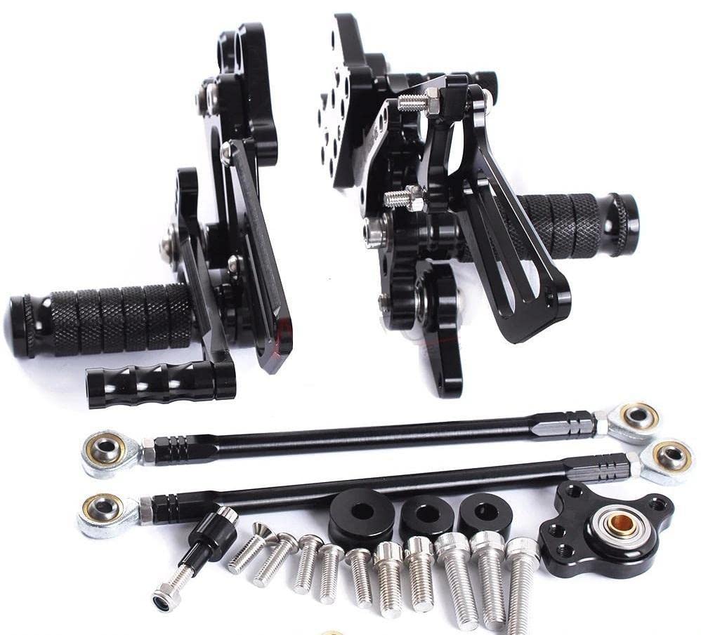 Estriberas Retrasadas Pedal reposapiés ajustables Honda CBR600RR 2003-2006 CBR1000RR 2004-2007